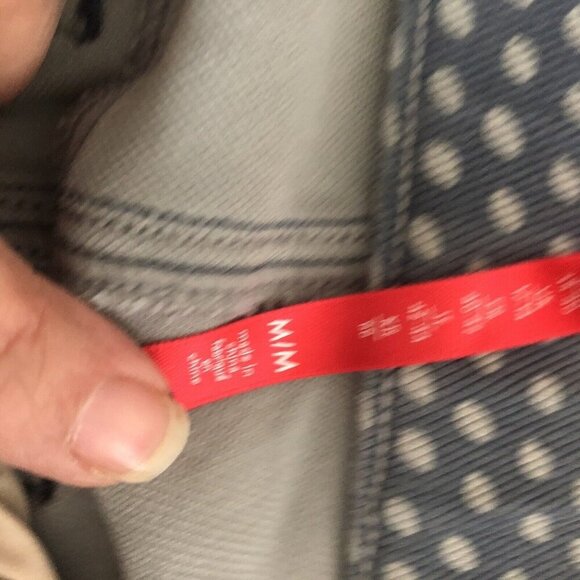 SPANX Pull On Pant Jeggings Mid Rise Medium Blue Denim Polka Dot Stretch - Picture 11 of 12